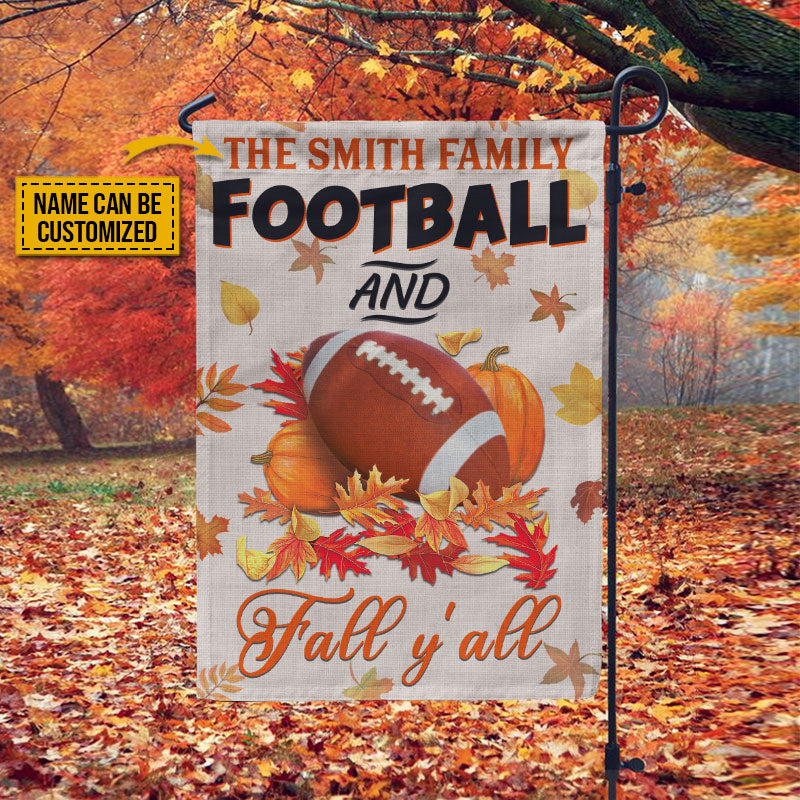 American Football Fall Yall Funny Custom Flag, Seasonal Outdoor Flag, Garden Yard Decorations