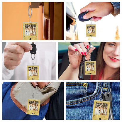 Custom Photo Song Keychain - Gift For Couples, Besties, Family - Personalized Acrylic Keychain