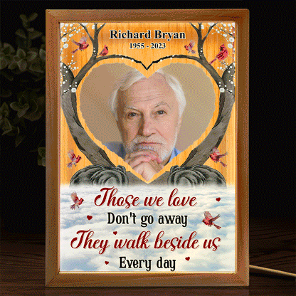 Custom Photo Your Light Will Always Shine - Memorial Gift - Personalized Picture Frame Light Box