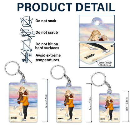 Cartoon Couple Kissing I'm Yours No Returns Or Refund - Gift For Couples - Personalized Acrylic Keychain