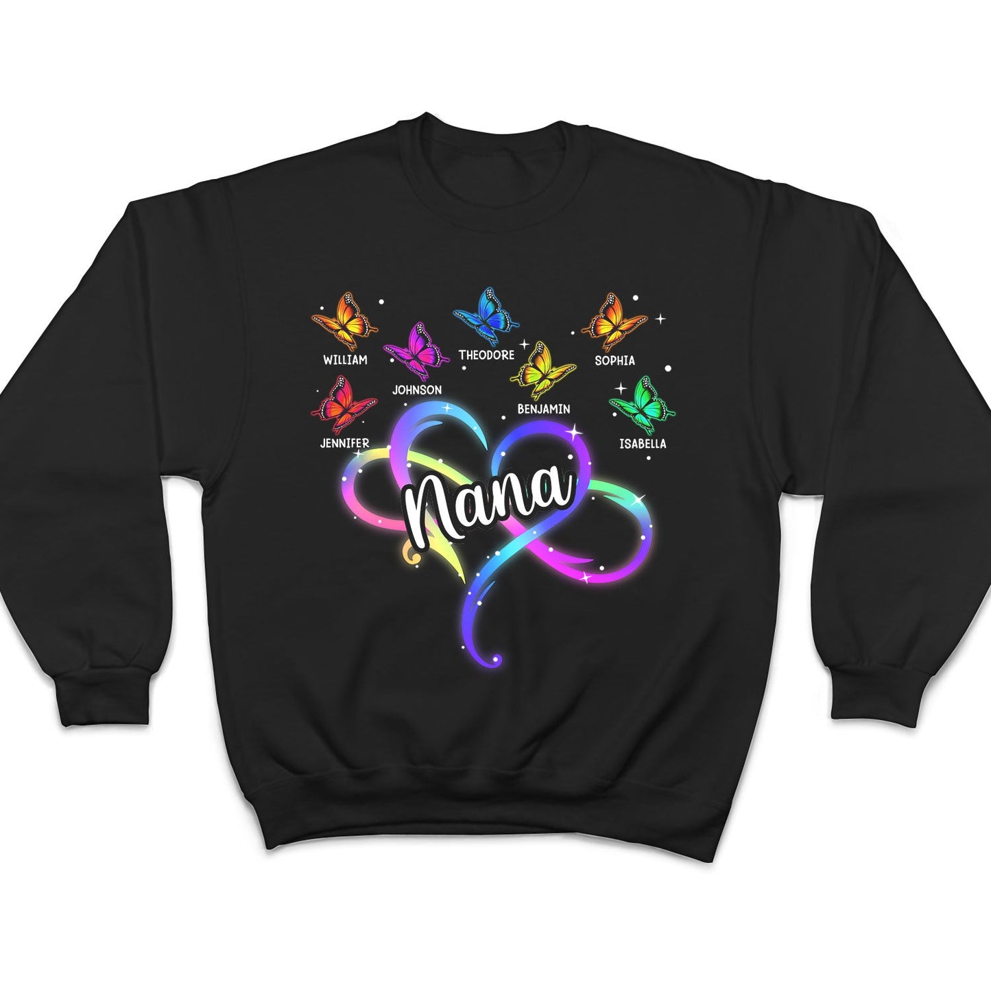 Mom Grandma Infinity Heart - Gift For Mother, Grandmother - Personalized T Shirt