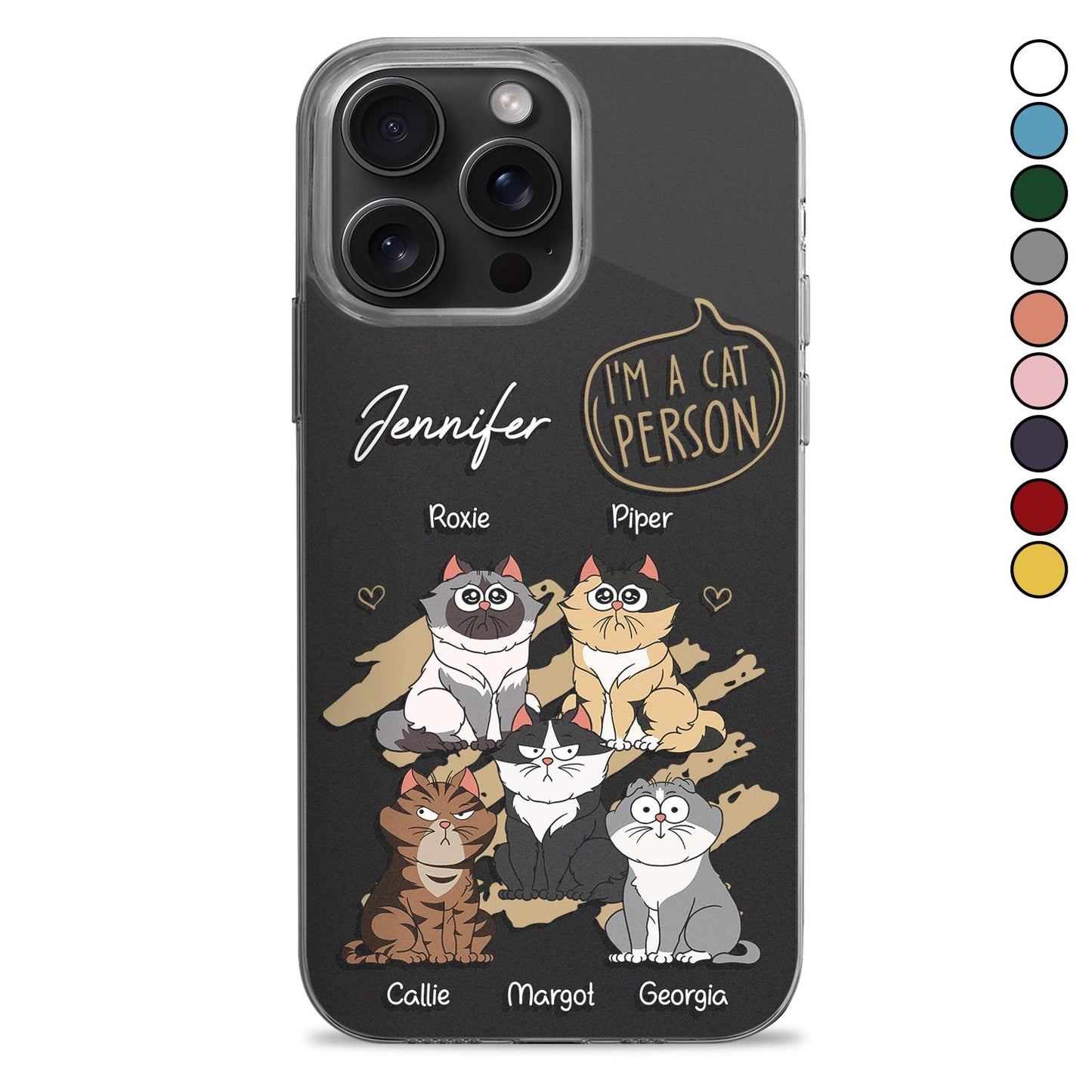 I'm A Cat Person - Gift For Cat Lovers, Cat Mom, Cat Dad - Personalized Clear Phone Case