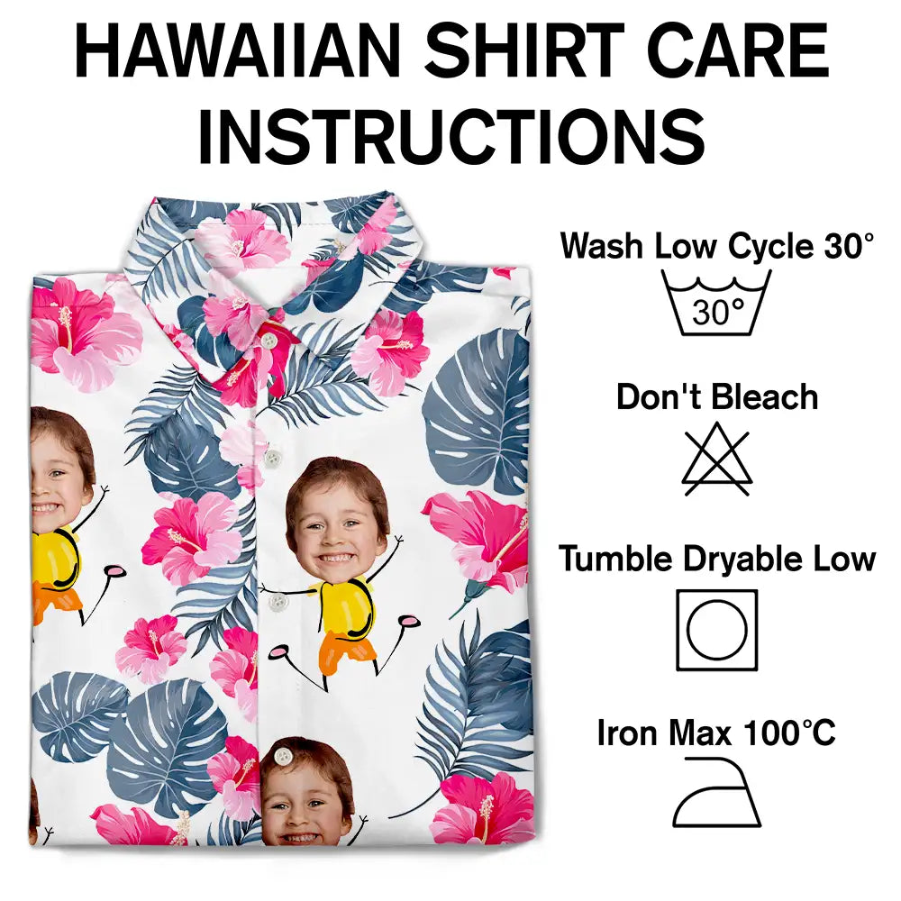 Custom Photo Funny Kids - Personalized Hawaiian Shirt