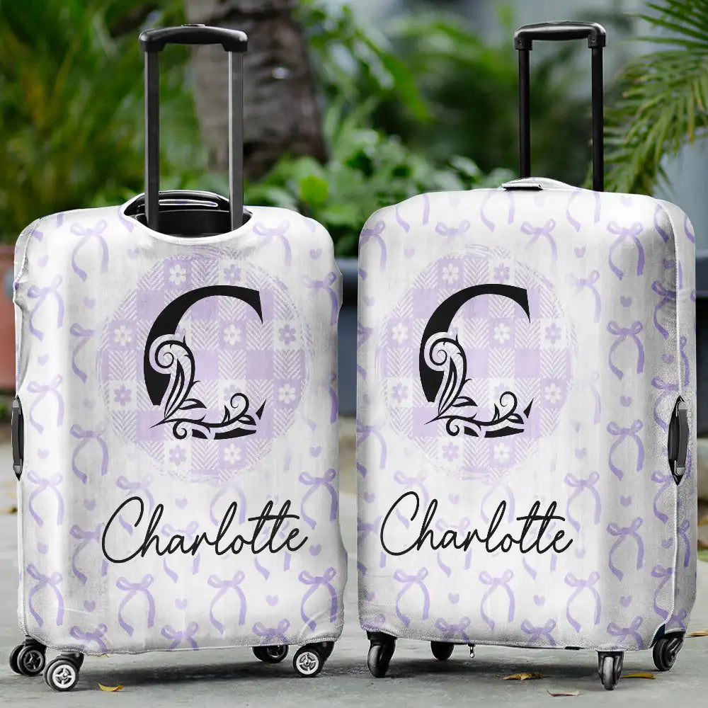 Ribbon Name Coquette - Personalized Luggage Cover