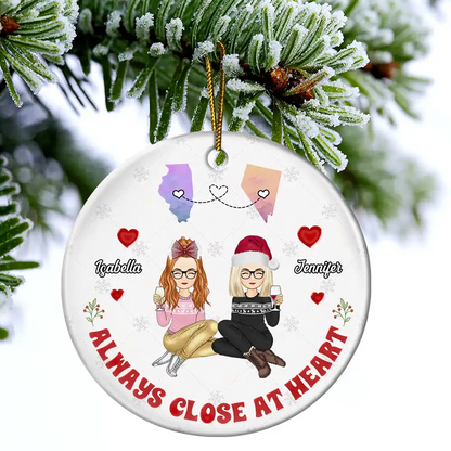 I Miss Your Face - Personalized Circle Acrylic Ornament