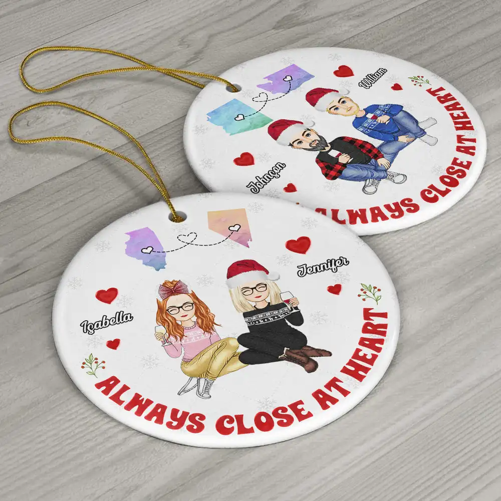 I Miss Your Face - Personalized Circle Acrylic Ornament