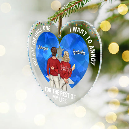 Christmas Couple You Are The Only One - Personalized Custom Shaped Acrylic Ornament