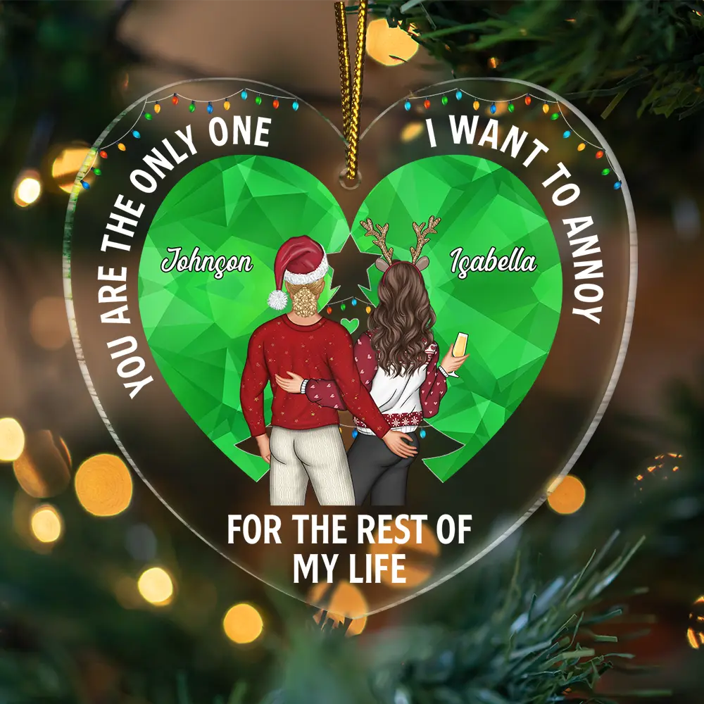 Christmas Couple You Are The Only One - Personalized Custom Shaped Acrylic Ornament