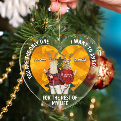 Christmas Couple You Are The Only One - Personalized Custom Shaped Acrylic Ornament