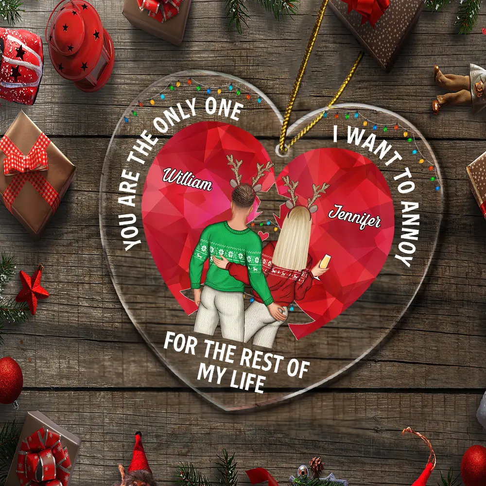 Christmas Couple You Are The Only One - Personalized Custom Shaped Acrylic Ornament