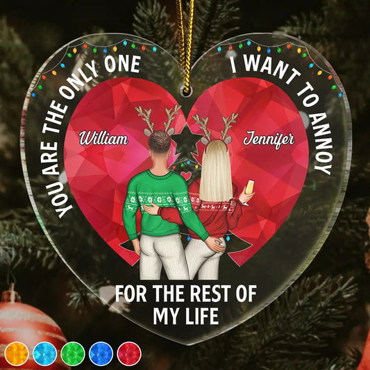 Christmas Couple You Are The Only One - Personalized Custom Shaped Acrylic Ornament