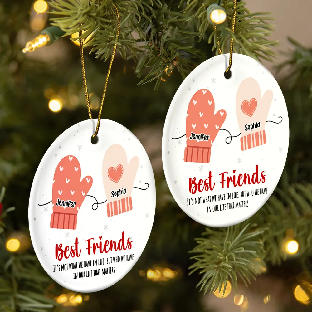 Best Friends It's Not What We Have In Life - Personalized Circle Acrylic Ornament