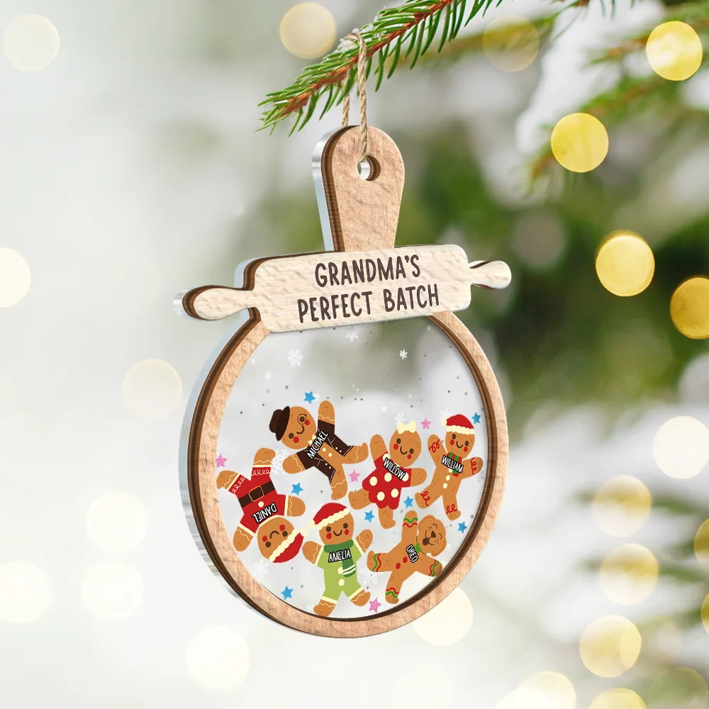 Christmas Grandma Cookies - Personalized 2-Layered Ornament