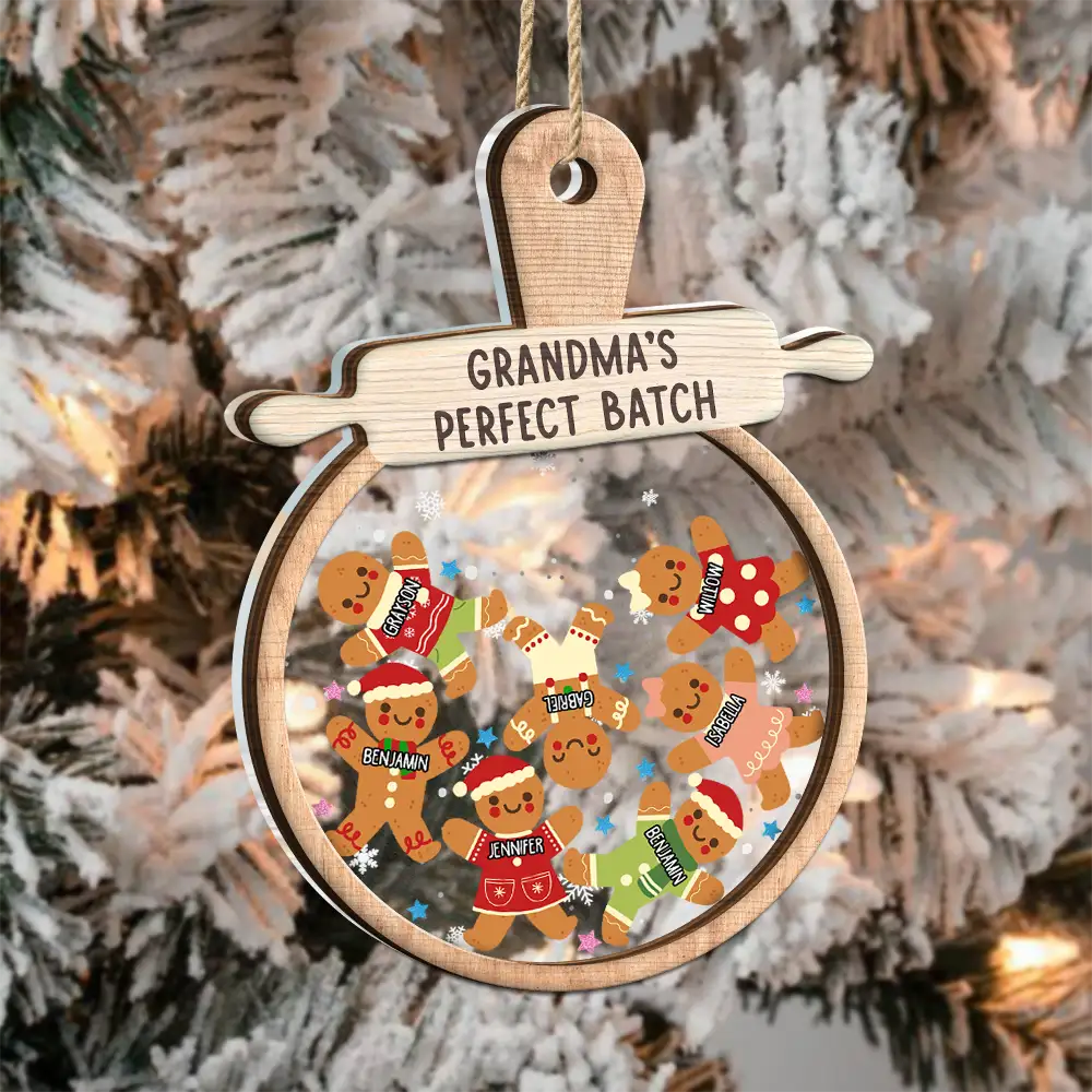 Christmas Grandma Cookies - Personalized 2-Layered Ornament