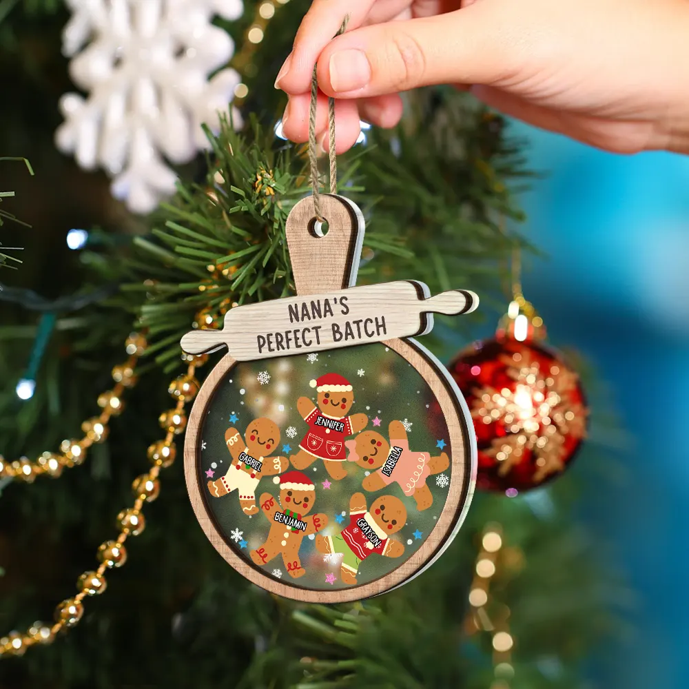 Christmas Grandma Cookies - Personalized 2-Layered Ornament