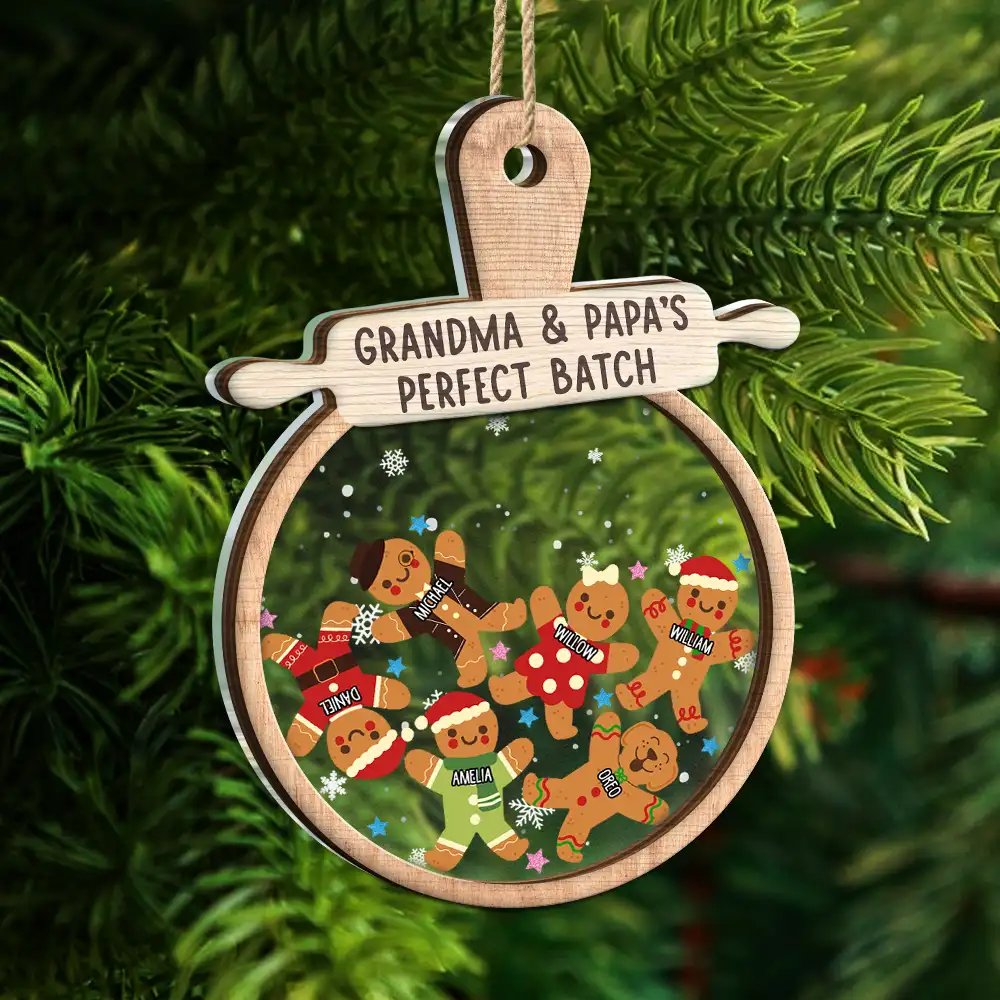 Christmas Grandma Cookies - Personalized 2-Layered Ornament