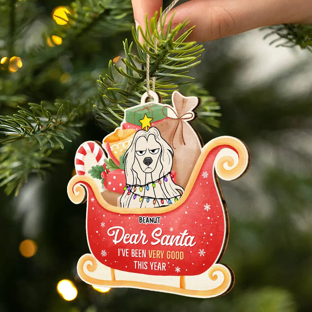 Dear Santa We've Been Very Good This Year - Personalized Wooden Cutout Ornament