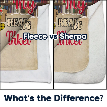 Reading Chibi My Reading Blanket - Personalized Fleece Blanket, Sherpa Blanket