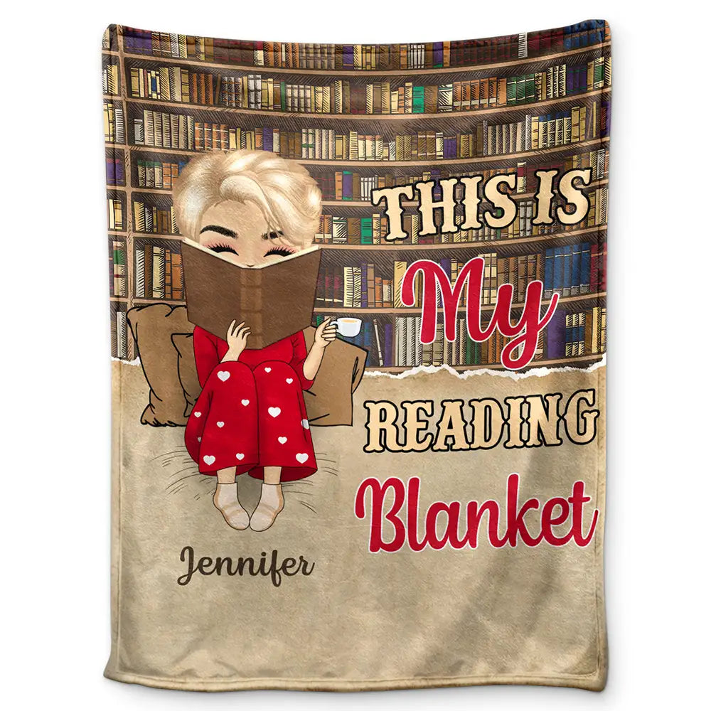 Reading Chibi My Reading Blanket - Personalized Fleece Blanket, Sherpa Blanket