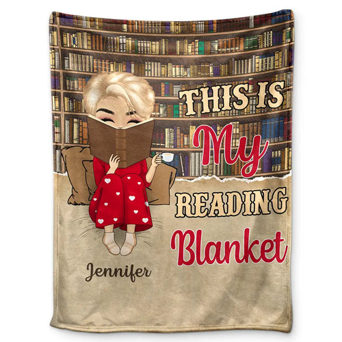Reading Chibi My Reading Blanket - Personalized Fleece Blanket, Sherpa Blanket