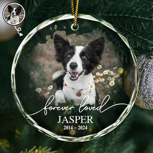 Custom Photo Memorial Pet Forever Loved - Personalized Acrylic Ornament