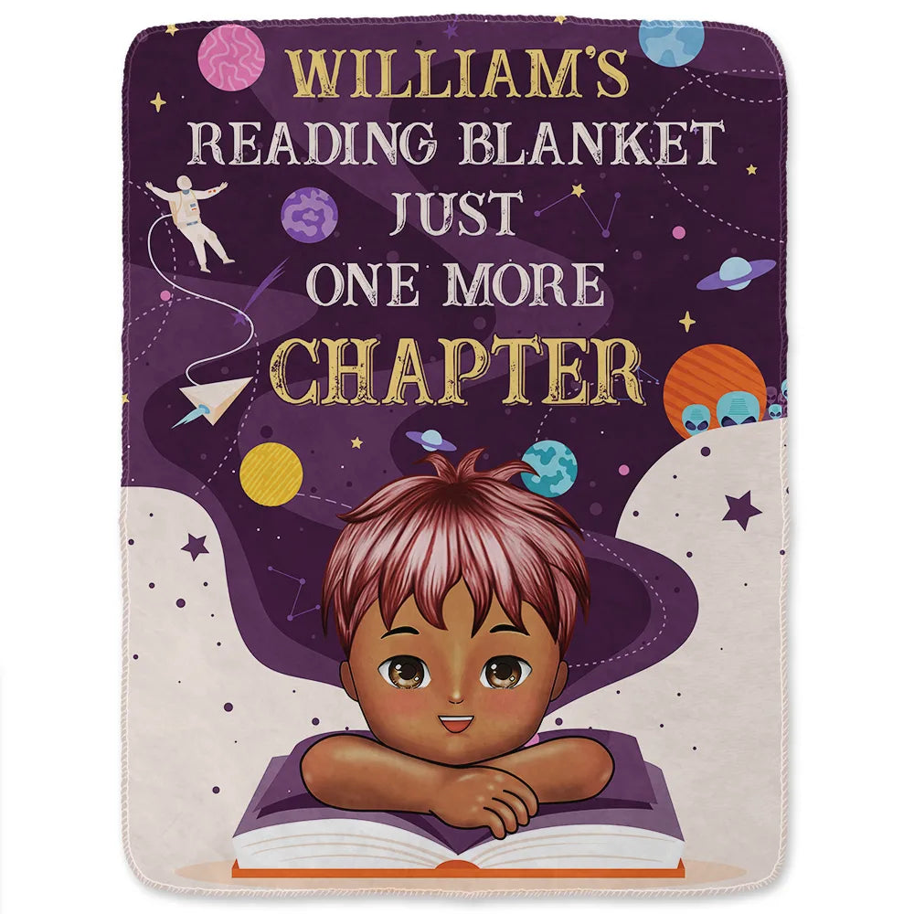 Reading Blanket Just A Girl Boy Who Loves Books - Personalized Fleece Blanket, Sherpa Blanket