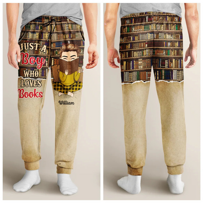 Reading Chibi Just A Girl Who Loves Books - Personalized Pajama Pants