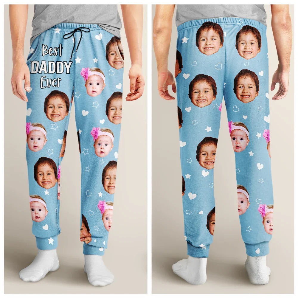 Custom Photo Best Mom Grandma Ever - Personalized Pajama Pants