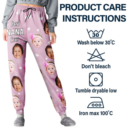 Custom Photo Best Mom Grandma Ever - Personalized Pajama Pants