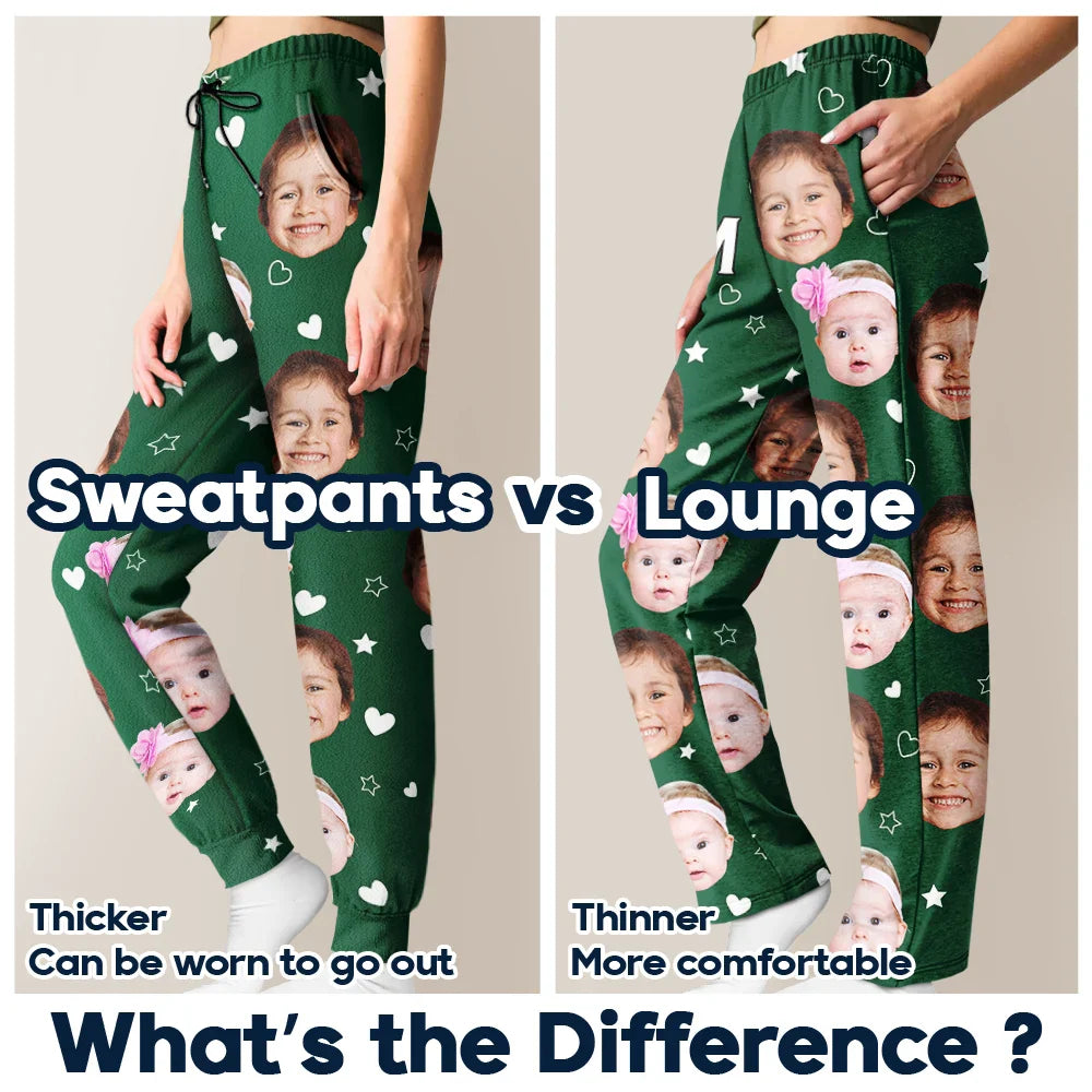 Custom Photo Best Mom Grandma Ever - Personalized Pajama Pants