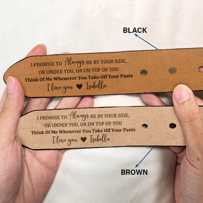 I Licked It So It's Mine - Personalized Engraved Leather Belt