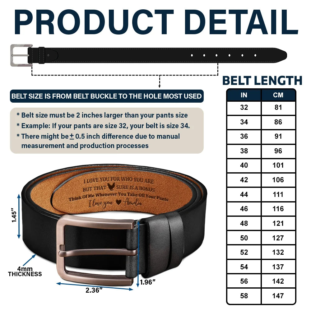 I Licked It So It's Mine - Personalized Engraved Leather Belt