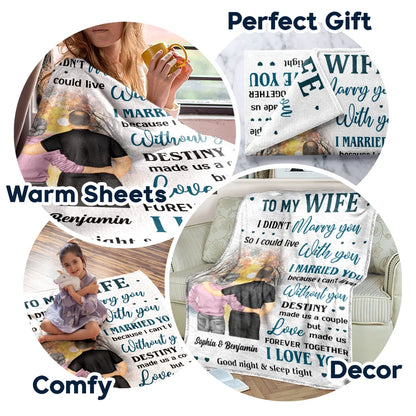 Couple To My Wife I Didn't Marry You - Personalized Fleece Blanket, Sherpa Blanket