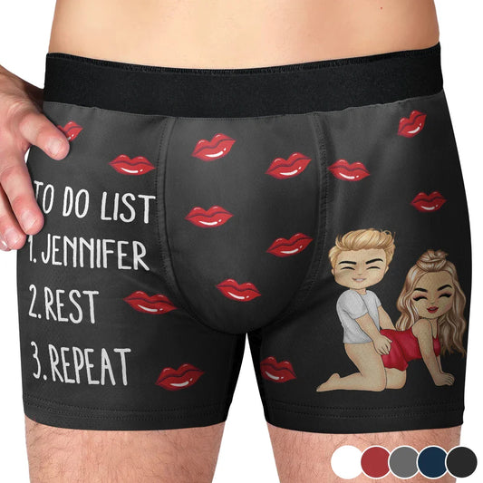 To Do List Couple Funny - Personalized Men's Boxer Briefs