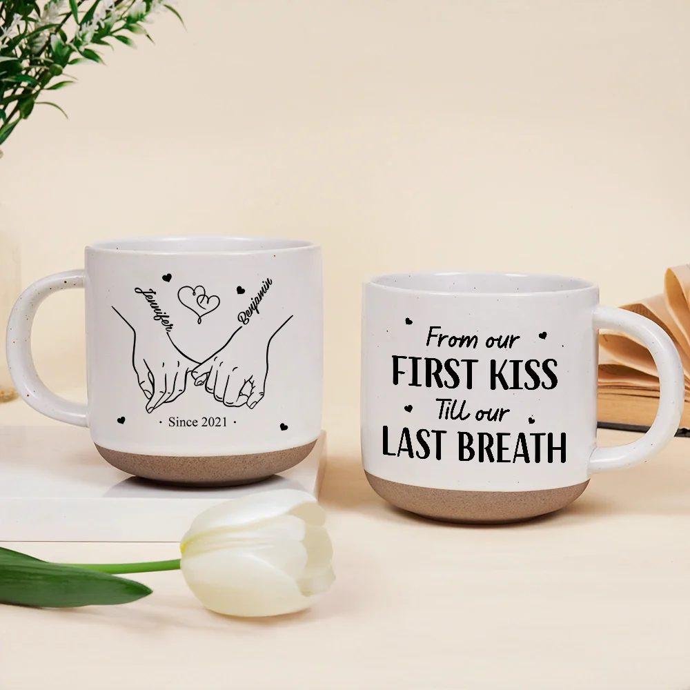 I Met You I Liked You I Love You - Personalized Pottery Mug