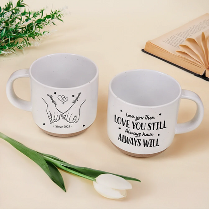 I Met You I Liked You I Love You - Personalized Pottery Mug