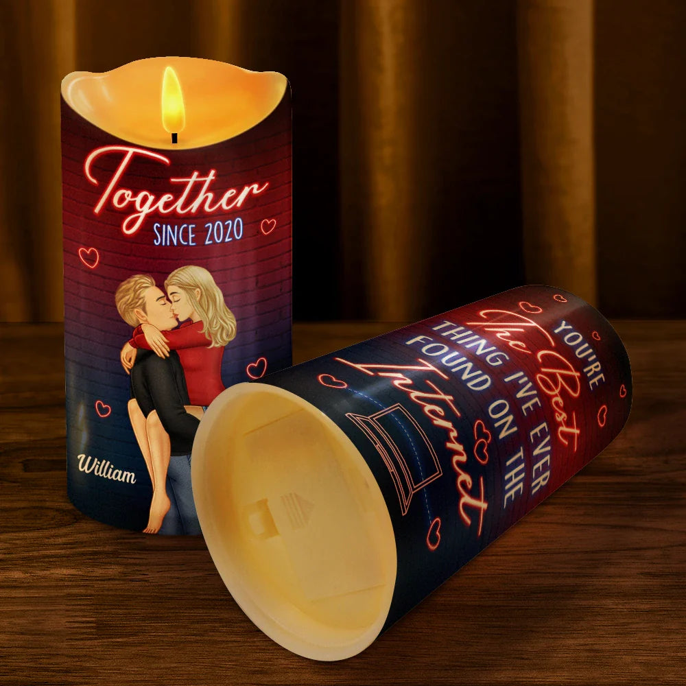 You're The Best Thing I've Ever Found On The Internet - Personalized Flameless LED Candle
