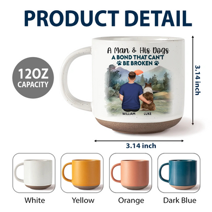 A Girl And Her Dog A Bond That Can't Be Broken - Personalized Pottery Mug