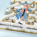 Congrats Grad Woman Man Crystal Effect - Personalized Custom Shaped Acrylic Plaque