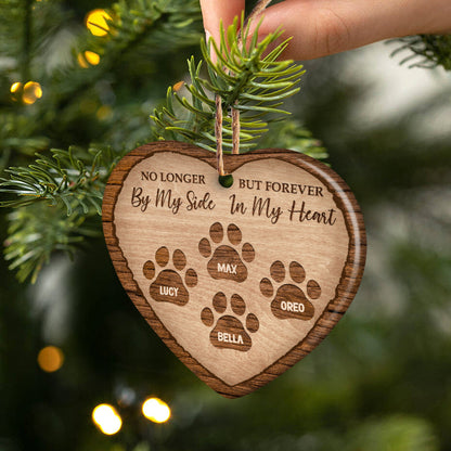 Dog & Cat Lovers Forever In My Heart - Memorial Gift - Christmas Gift - Personalized Custom Heart Acrylic Ornament