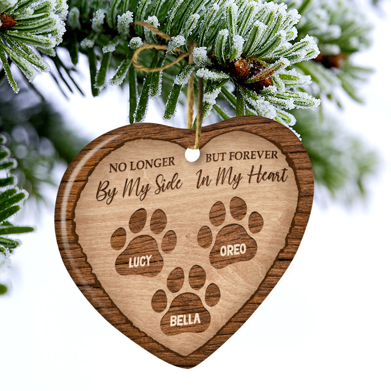 Dog & Cat Lovers Forever In My Heart - Memorial Gift - Christmas Gift - Personalized Custom Heart Acrylic Ornament