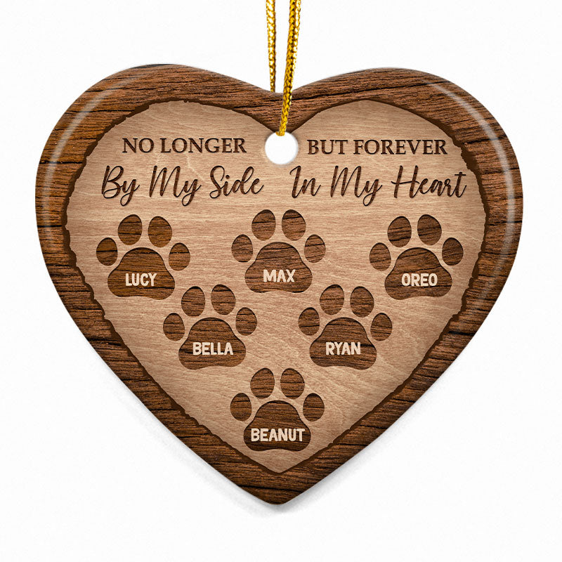 Dog & Cat Lovers Forever In My Heart - Memorial Gift - Christmas Gift - Personalized Custom Heart Acrylic Ornament