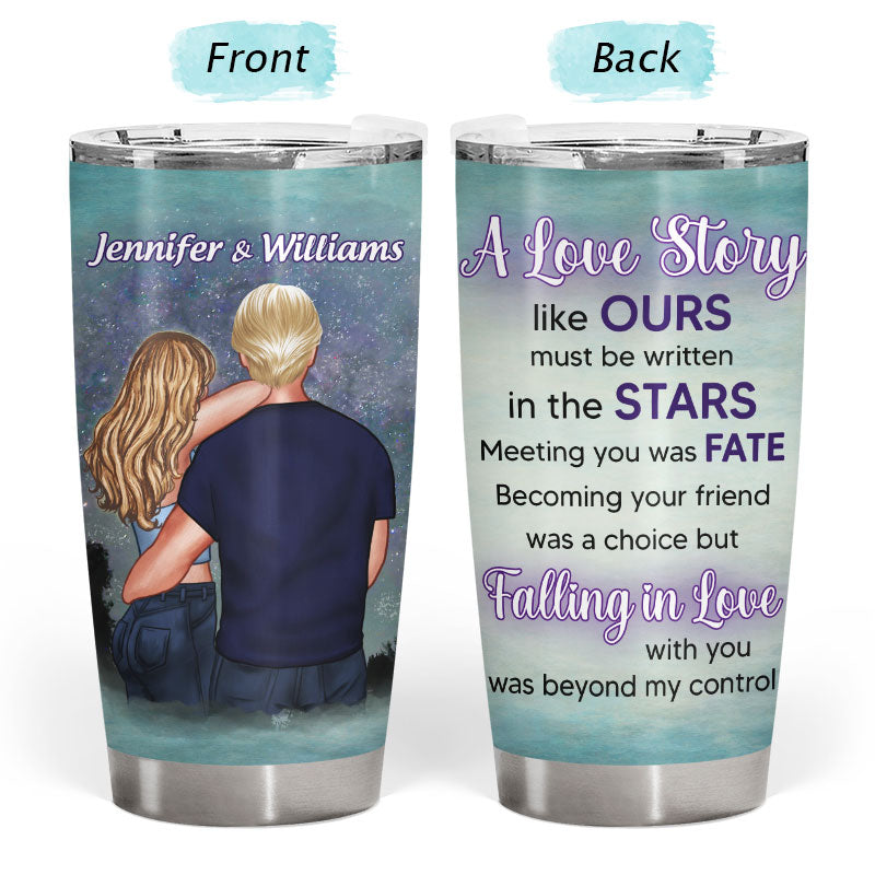 Couple Falling In Love With You - Gift For Couple - Personalized Custom Tumbler