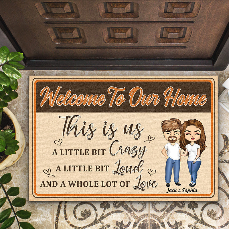 Couple Welcome To Our Home - Gift For Couple - Personalized Custom Doormat