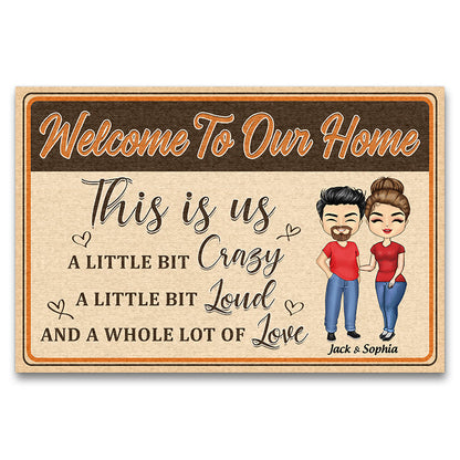 Couple Welcome To Our Home - Gift For Couple - Personalized Custom Doormat