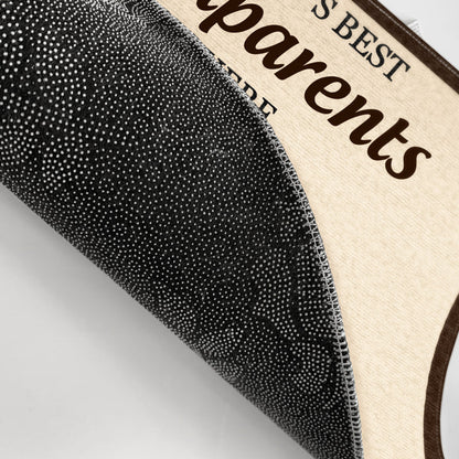 Old Couple The World's Best Grandparents - Gift For Grandparent - Personalized Custom Doormat