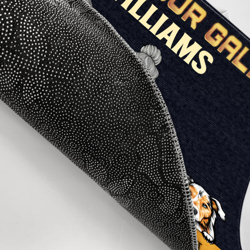 Dog Lover Couple Welcome To Our Galaxy - Personalized Custom Doormat