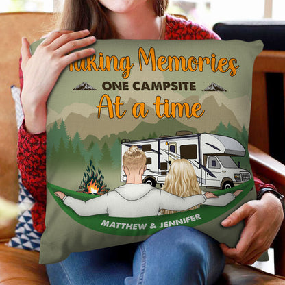 Camping Making Memories - Gift For Couple - Personalized Custom Pillow