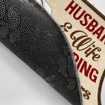 Camping Chibi Couple Partners For Life - Couple Gift - Personalized Custom Doormat