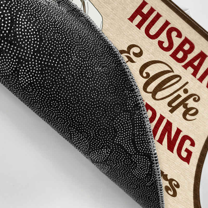 Camping Chibi Couple Partners For Life - Couple Gift - Personalized Custom Doormat